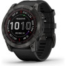 Часы GARMIN FENIX 7 Sapphire Solar титановый черный DLC с черным ремешком 010-02540-35G