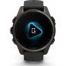 Смарт-часы GARMIN FENIX 8 – 43 мм, AMOLED Sapphire, титан с DLC-покрытием Carbon Gray и силиконовым ремешком черного/серого цвета 010-02903-21